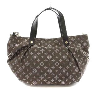 russet ショルダーバッグ ハンドバッグ 2WAY ナイロン レザー 総柄 グレー 黒 ブラック