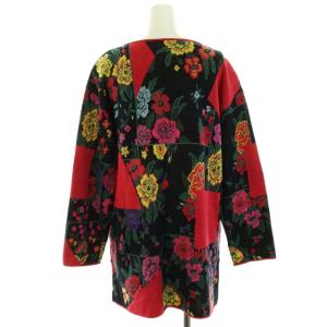 KENZO ニット セーター チュニック 花柄 長袖 2 M 赤 レッド