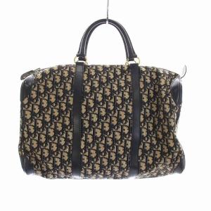 Christian Dior ミニボストンバッグ トロッター ヴィンテージ ネイビー ベージュ