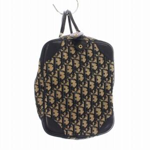 Christian Dior ミニボストンバッグ トロッター ヴィンテージ ネイビー ベージュ