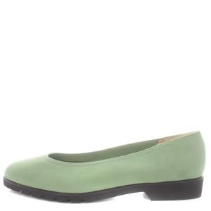 Salvatore Ferragamo パンプス フラットシューズ ヌバック 6.5 24cm グリーン 緑