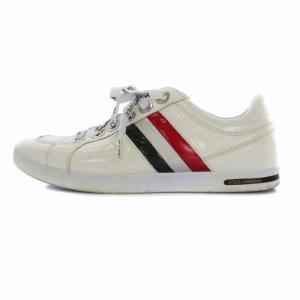 DOLCE&GABBANA パテントレザー ローカット スニーカー シューズ 7 25.5cm 白 ホワイト CA0343