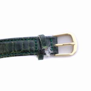 OMEGA 腕時計 アナログ クオーツ デビル レザーベルト ゴールド 緑 グリーン