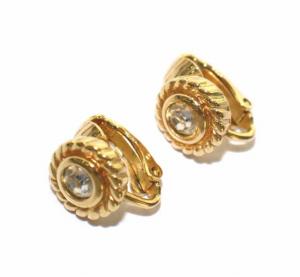 Christian Dior Chr Dior イヤリング ラインストーン ゴールド アクセサリー ジュエリー