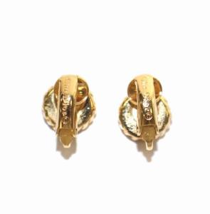 Christian Dior Chr Dior イヤリング ラインストーン ゴールド アクセサリー ジュエリー
