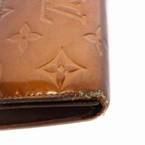 LOUIS VUITTON モノグラムヴェルニ ポルトトレゾールインターナショナル 三つ折り 長財布 ブロンズ M91166