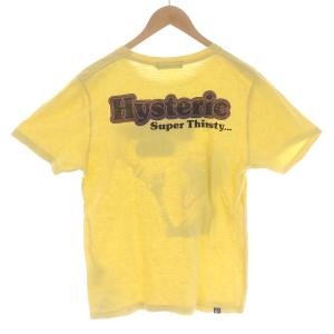 HYSTERIC GLAMOUR Tシャツ カットソー クルーネック プルオーバー 半袖 プリント S 黄色 イエロー マルチカラー GY19