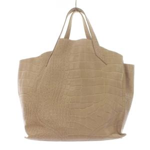 FURLA トートバッグ クロコ レザー 鞄 ベージュ