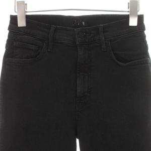 MOTHER デニムパンツ ジーンズ スリム スキニー カットオフ アシメ 25 XS 黒 ブラック