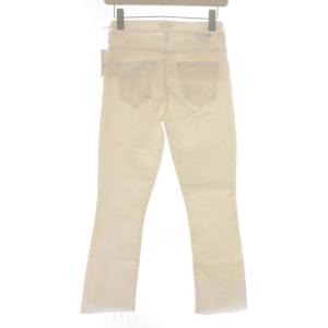 MOTHER タグ付き デニムパンツ ジーンズ スリム スキニー カットオフ アシメ 25 XS 白 ホワイト