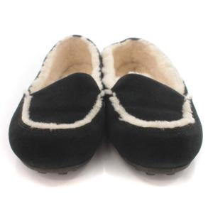 UGG australia HAILEY ヘイリー モカシン スリッポン スエード ムートン 裏ボア 1020029 靴 シューズ US7 24cm 黒