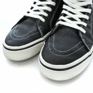 lucien pellat finet スニーカー シューズ レザー ハイカット スカル 総柄 9 27cm 黒 ブラック 白 ホワイト