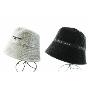 STELLA McCARTNEY リバーシブルロゴハット Reversible LOGO HAT バケットハット ロゴ刺繍 シルバー 黒 ブラック
