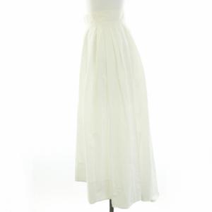 MADISONBLUE タックボリュームスカート フレアスカート ロング ミモレ 00 XS 白 ホワイト