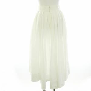 MADISONBLUE タックボリュームスカート フレアスカート ロング ミモレ 00 XS 白 ホワイト