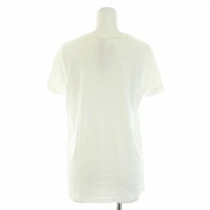 N°21 Tシャツ カットソー クルーネック 半袖 ロゴプリント 38 M 白 ホワイト 黒 ブラック