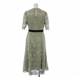 CELFORD 21SS ウエストマークレースワンピース 半袖 ロング 34 XS ミント