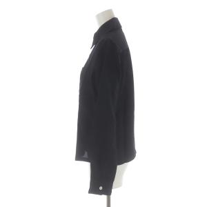 Y's ヨウジヤマモト シャツ ブラウス レギュラーカラー 長袖 麻混 リネン混 黒 ブラック MC