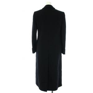 Aquascutum チェスターコート ダブル ロング アウター ウール カシミヤ 黒 ブラック