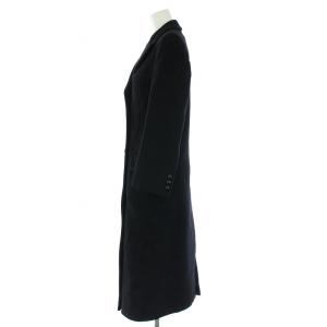 Aquascutum チェスターコート ダブル ロング アウター ウール カシミヤ 黒 ブラック