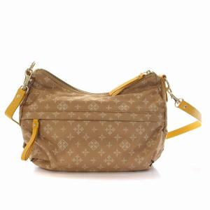 russet ショルダーバッグ 斜め掛け 総柄 ナイロン ベージュ 黄色