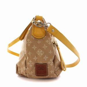 russet ショルダーバッグ 斜め掛け 総柄 ナイロン ベージュ 黄色