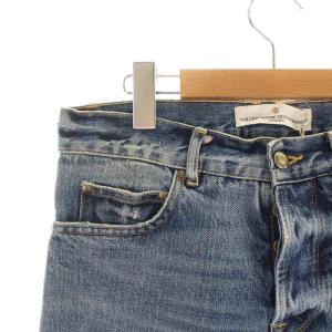 GOLDEN GOOSE デニムパンツ ジーンズ ボタンフライ USED加工 切替 27 XS 青 ブルー