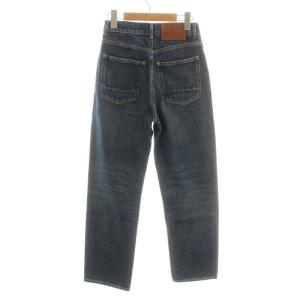 GOLDEN GOOSE デニムパンツ ジーンズ テーパード ジップフライ USED加工 24 S 紺 ネイビー