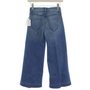 MOTHER タグ付き 2017 デニムワイドクロップドパンツ フレア ストレッチ 24 水色