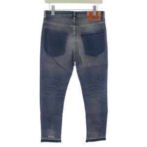 GOLDEN GOOSE DELUXE BRAND タグ付き 2017 ダメージ加工デニムスリムパンツ ジーンズ カットオフ 24 インディゴ