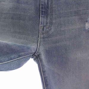 MOTHER 2016年製 THE ROLLER CROP FRAY フレア デニムパンツ ジーンズ 裾カットオフ 25 青 ライトブルー