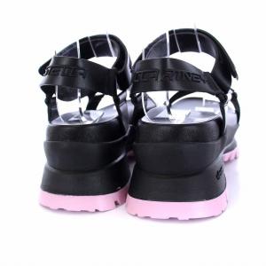 STELLA McCARTNEY 22年製 TRACE トレースストラップサンダル 厚底 36 23cm 黒 ブラック