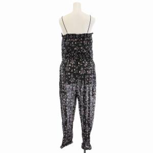 ISABEL MARANT ETOILE 2020年製 オールインワン 総柄 サロペット 38 M 黒 ブラック 紫