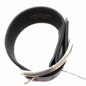 DRIES VAN NOTEN BRACELET27/004 レザーバックルブレスレット ONE ブラック