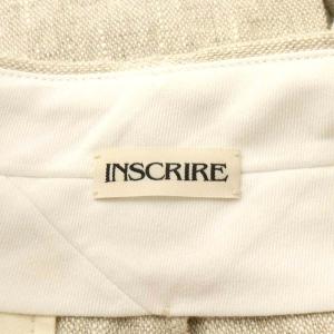 INSCRIRE フレアスカート ミモレ ロング 麻 リネン 38 M ベージュ
