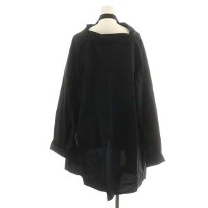 ENFOLD ブラウス シャツ 長袖 コットン 38 M 黒 ブラック 300DA430-0650