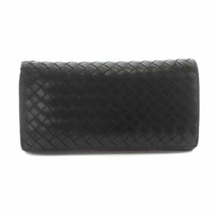 長財布 二つ折り イントレチャート レザー 黒 ブラック 156819