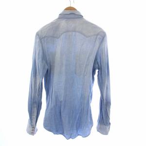 RRL RALPH LAUREN ウエスタンシャツ 長袖 デニム S 青 ブルー 782581598001