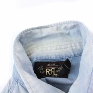 RRL RALPH LAUREN ウエスタンシャツ 長袖 デニム S 青 ブルー 782581598001