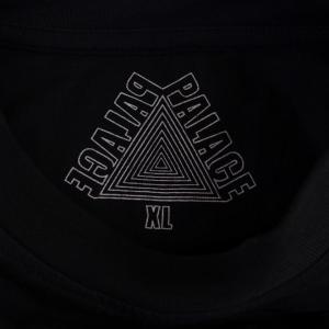 PALACE Tシャツ カットソー 半袖 クルーネック プリント XL 黒 ブラック