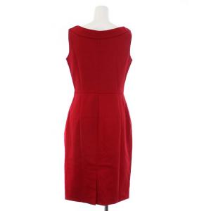 VALENTINO ノースリーブワンピース ひざ丈 タイト 赤 レッド