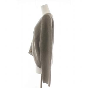 MARGARET HOWELL 21AW ニットカーディガン サンプル品 Vネック 長袖 無地 2 M グレー 578-1264003