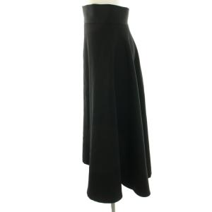 MADISONBLUE MIMOLLET FLARE SKIRT ミモレフレアスカート ロング ウール シルク 1 S 黒 ブラック MB184-6007
