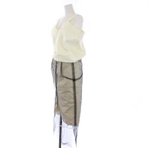 Maison Margiela Asymmetric Tulle Dress 38 アイボリー ブラック