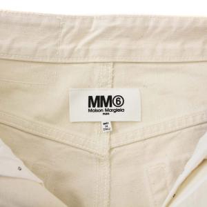 MM6 Maison Margiela コーティングパンツ ボタンフライ 38 S アイボリー S62LB0078