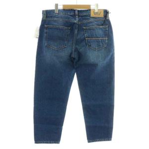 STRASBURGO CARE LABEL スパイク spike デニムパンツ ジーンズ ジップフライ USED加工 33 L 紺 ネイビー