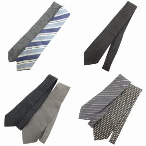 GIORGIO ARMANI おまとめ9点セット ネクタイ ビジネス 総柄 絹 シルク 黒 ブラック グレー 青 ブルー 紺 ネイビー