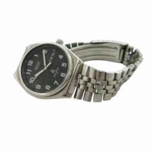 SEIKO SILVA WAVE 腕時計 クォーツ 黒文字盤 銀色 シルバー色 8229-7000