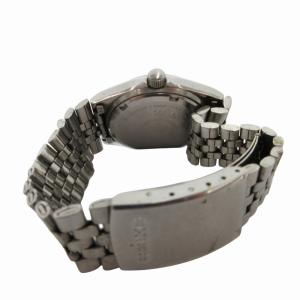 SEIKO SILVA WAVE 腕時計 クォーツ 黒文字盤 銀色 シルバー色 8229-7000