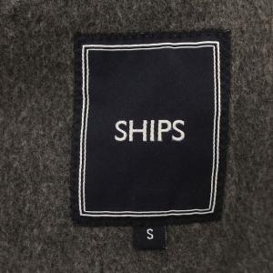 SHIPS ダブルフェイス ネイビーソリッドカーコート ステンカラー コート S ネイビー 紺